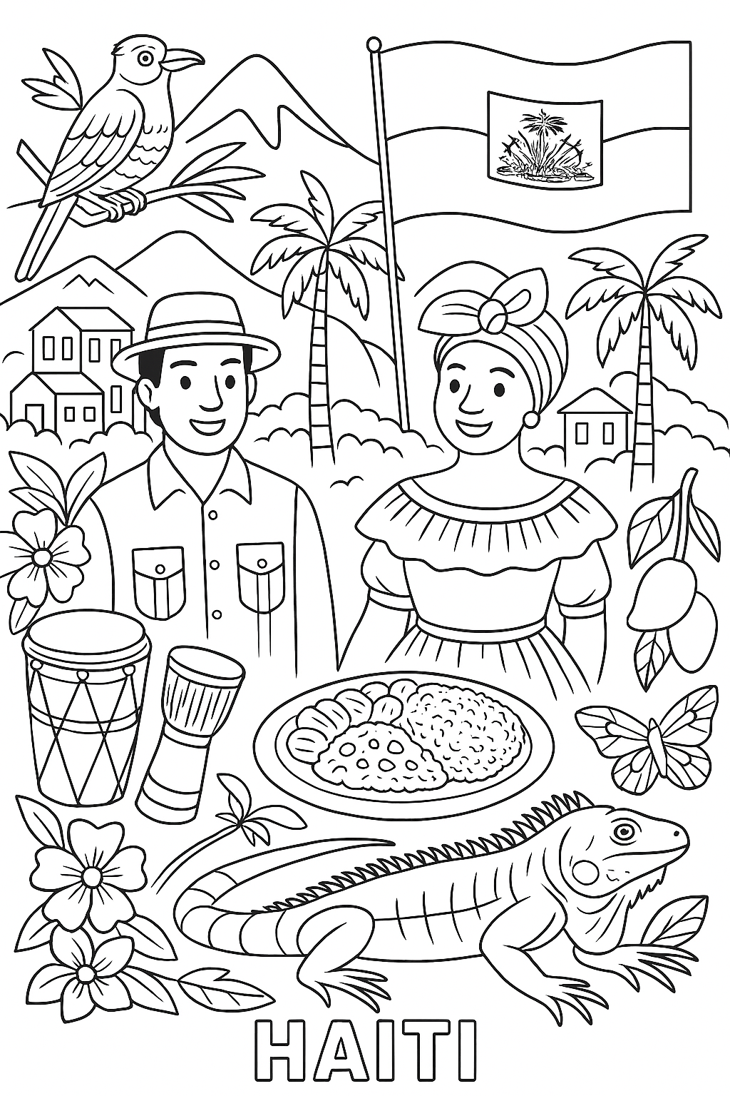FREE Caribbean Heritage Coloring Pages