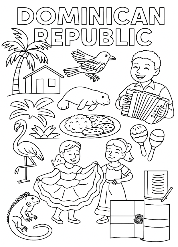 FREE Caribbean Heritage Coloring Pages