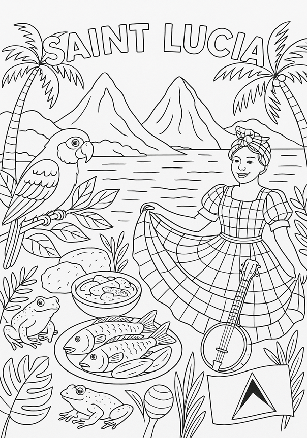 FREE Caribbean Heritage Coloring Pages