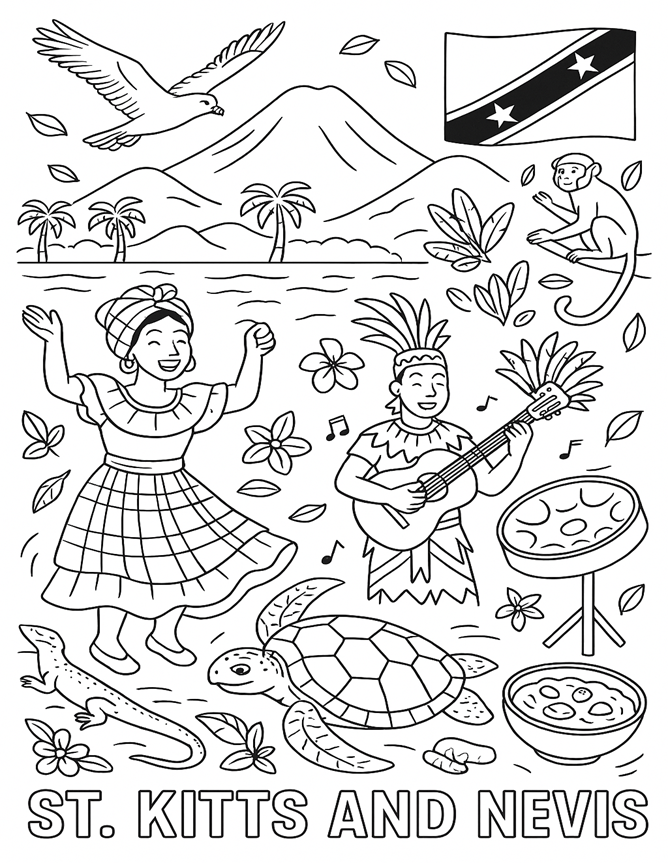 FREE Caribbean Heritage Coloring Pages