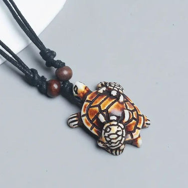 Assorted Acrylic Turtle Pendant Necklace