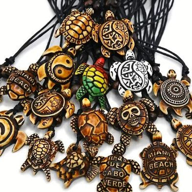 Assorted Acrylic Turtle Pendant Necklace