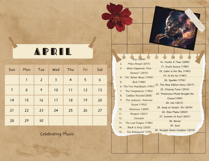DIGITAL PRINT ONLY: 2024 Leap into Black Cinema Special Edition Wall Calendar