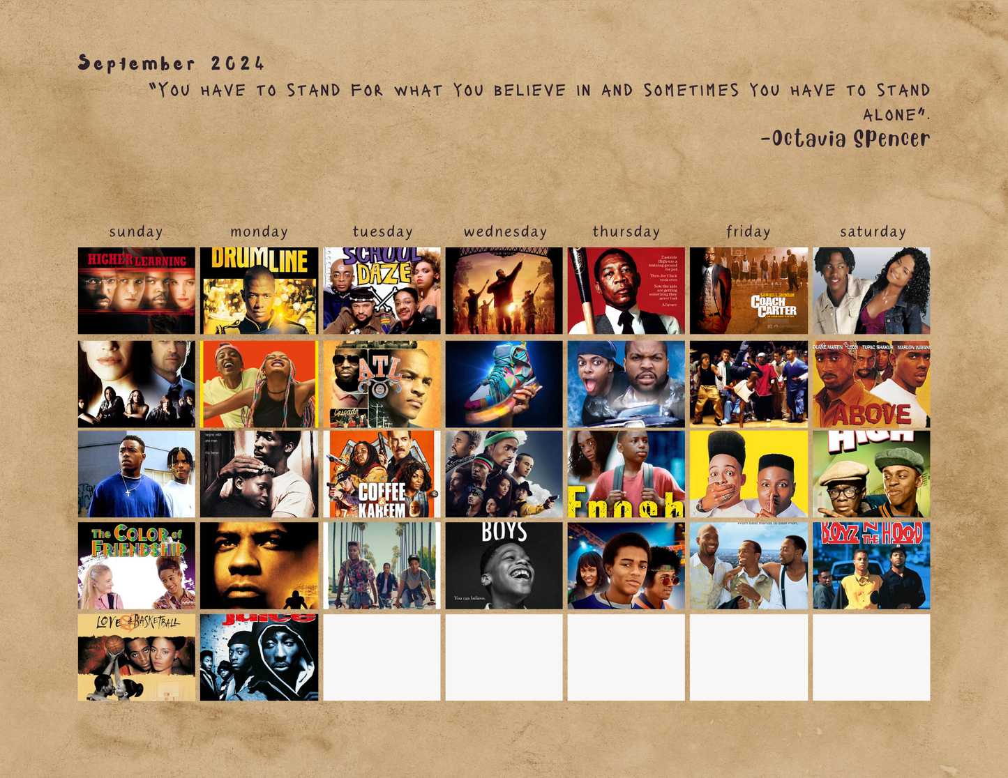 DIGITAL PRINT ONLY: 2024 Leap into Black Cinema Special Edition Wall Calendar