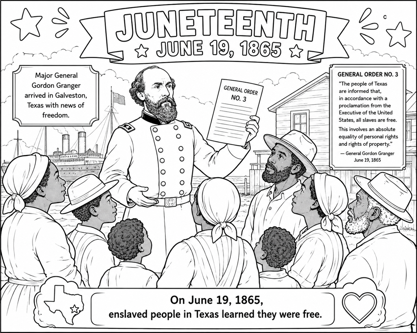 FREE Juneteenth Coloring Pages 2026