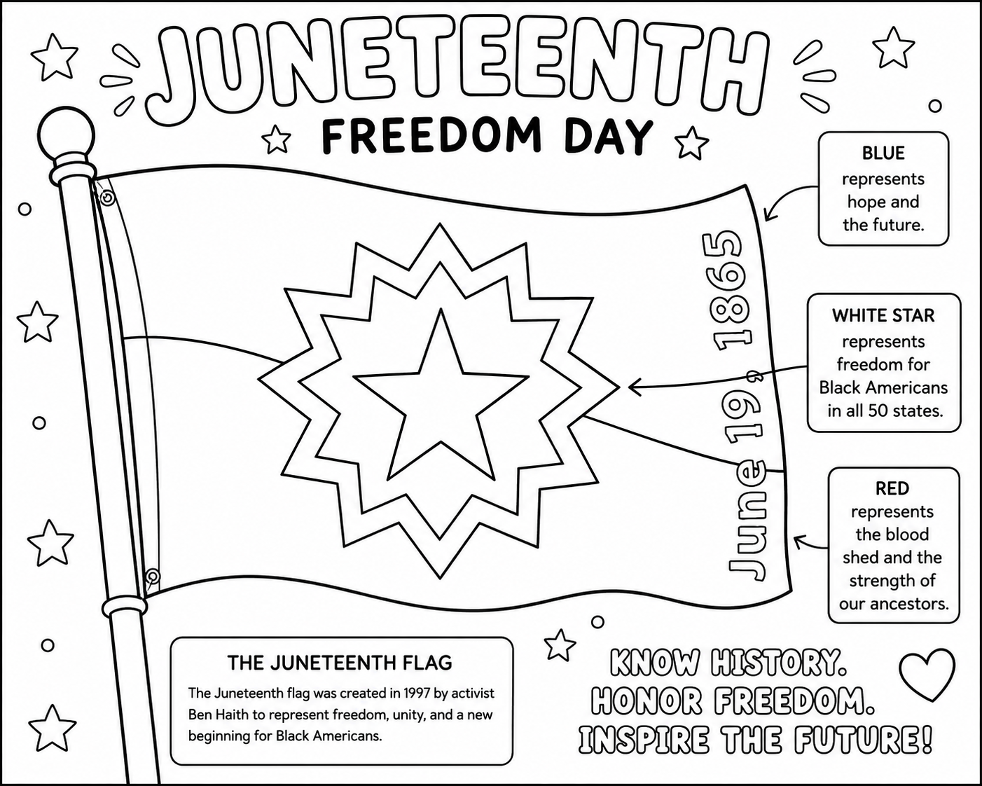 FREE Juneteenth Coloring Pages 2026