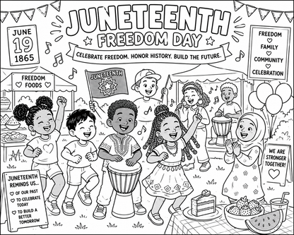 FREE Juneteenth Coloring Pages 2026