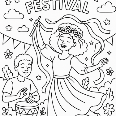 FREE Parading with Pride Pinkster Fest Coloring Pages