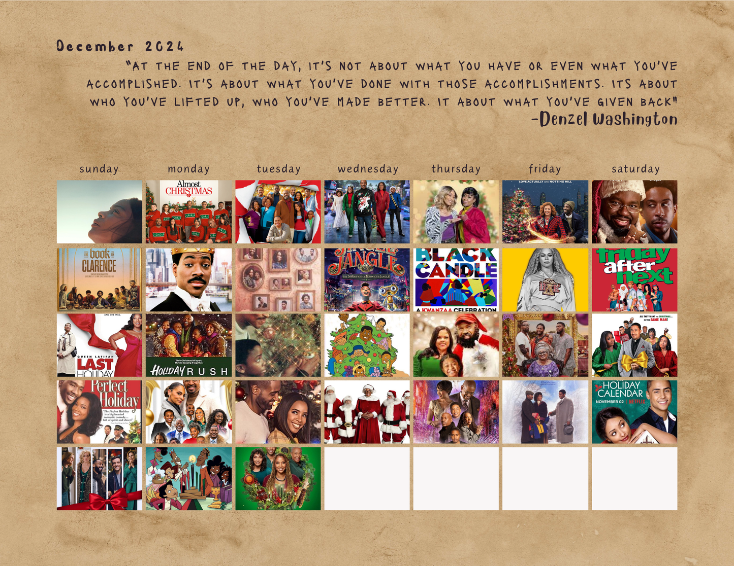 DIGITAL PRINT ONLY: 2024 Leap into Black Cinema Special Edition Wall Calendar