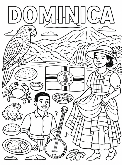 FREE Caribbean Heritage Coloring Pages