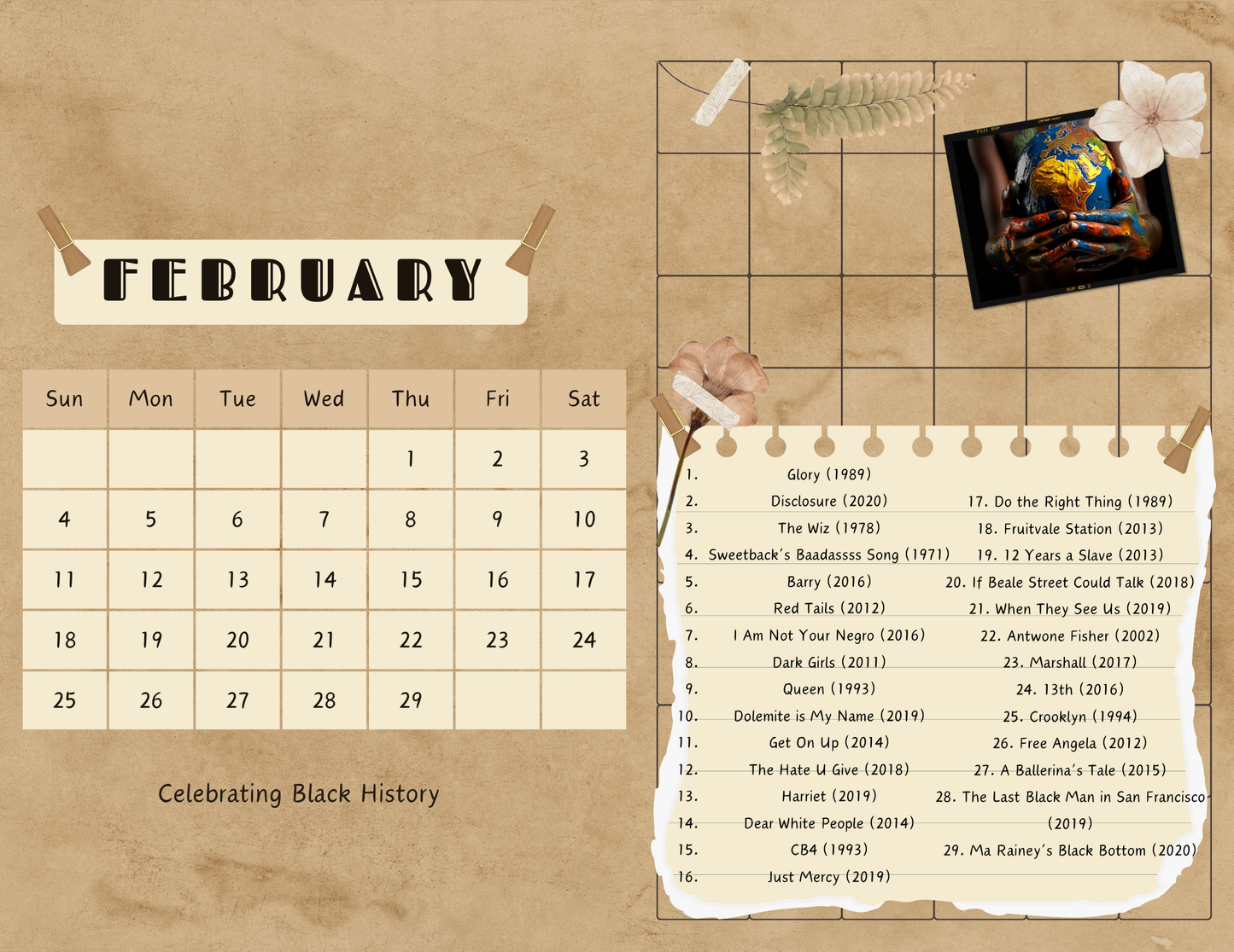 DIGITAL PRINT ONLY: 2024 Leap into Black Cinema Special Edition Wall Calendar
