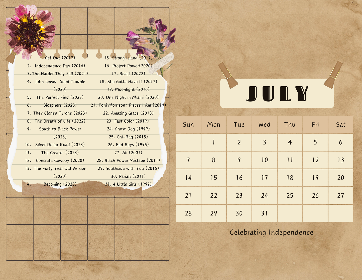 DIGITAL PRINT ONLY: 2024 Leap into Black Cinema Special Edition Wall Calendar