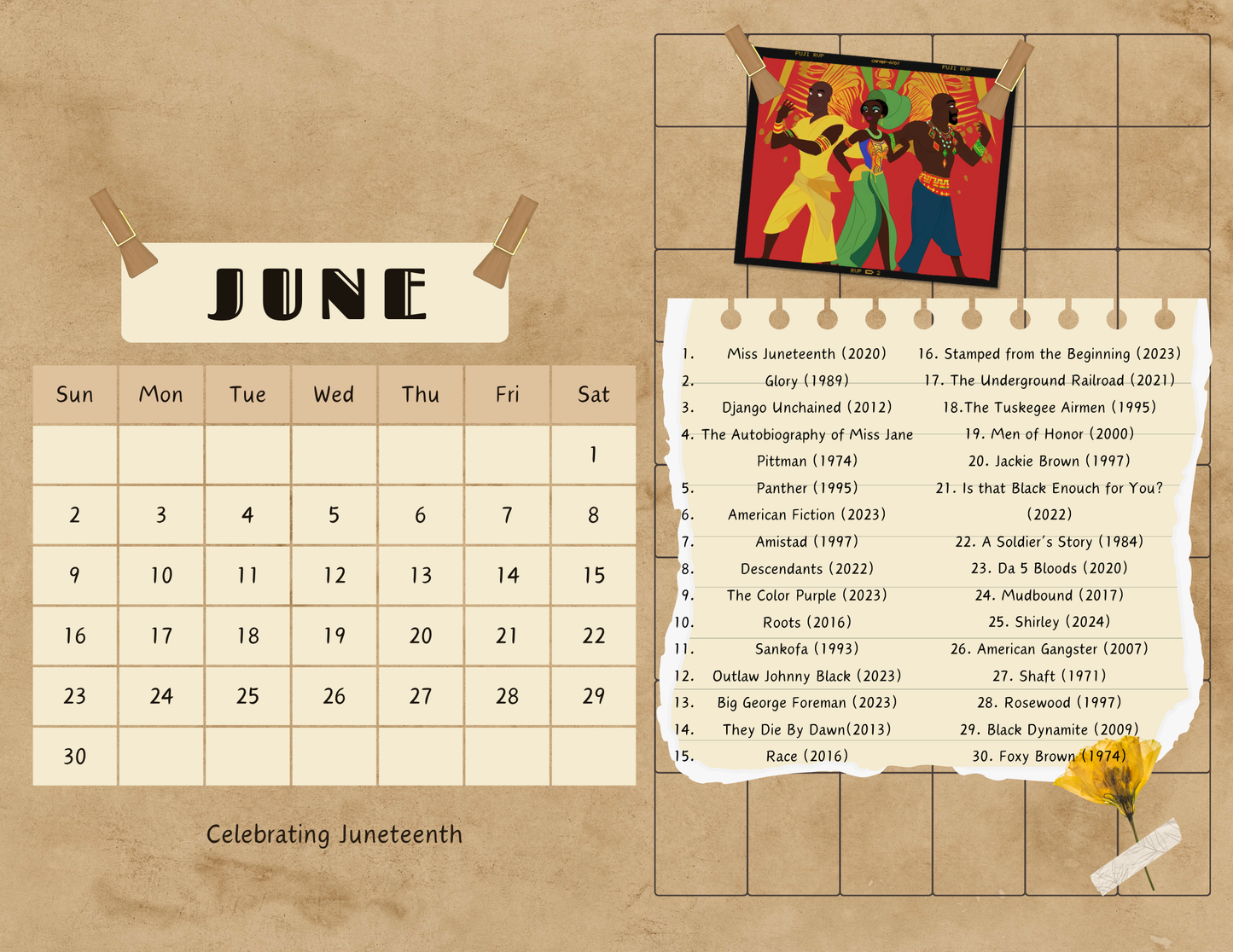 DIGITAL PRINT ONLY: 2024 Leap into Black Cinema Special Edition Wall Calendar