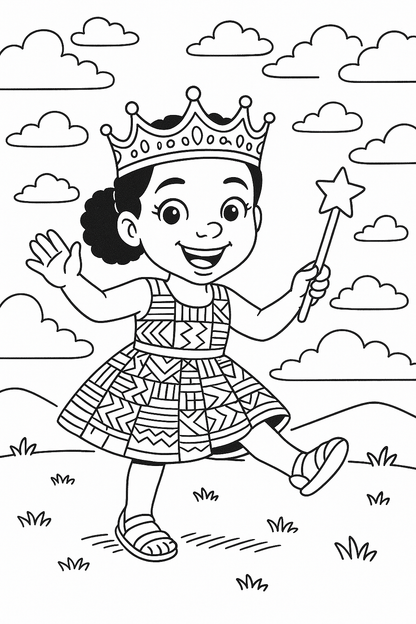 FREE Kente Kings and Queens Coloring Pages