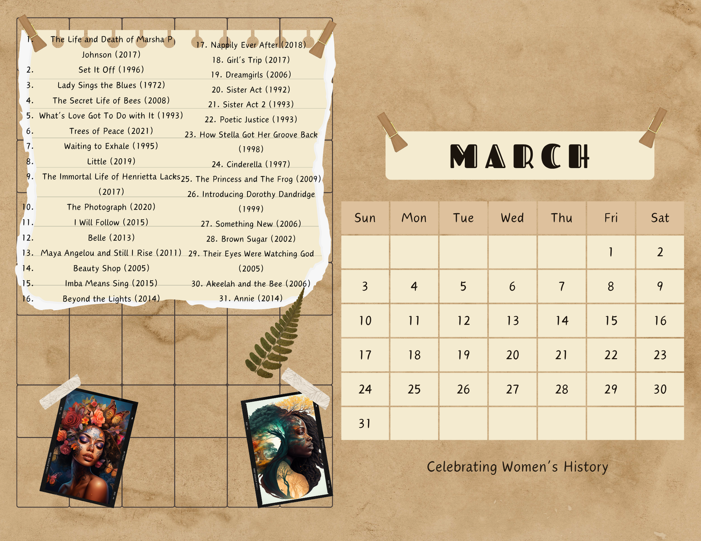 DIGITAL PRINT ONLY: 2024 Leap into Black Cinema Special Edition Wall Calendar
