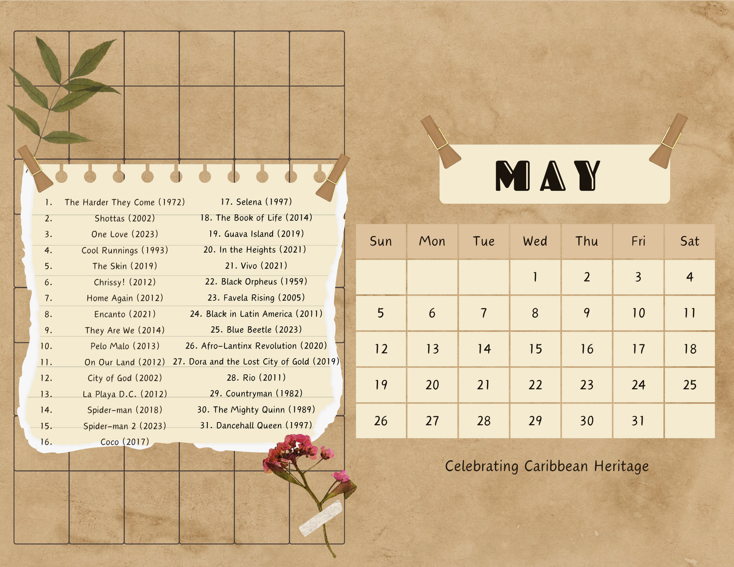 DIGITAL PRINT ONLY: 2024 Leap into Black Cinema Special Edition Wall Calendar