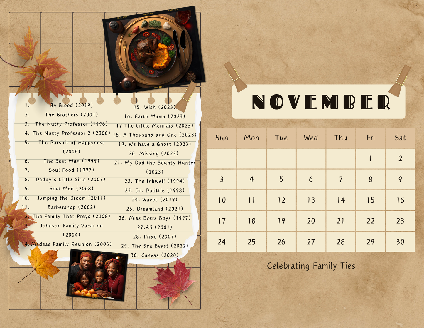 DIGITAL PRINT ONLY: 2024 Leap into Black Cinema Special Edition Wall Calendar