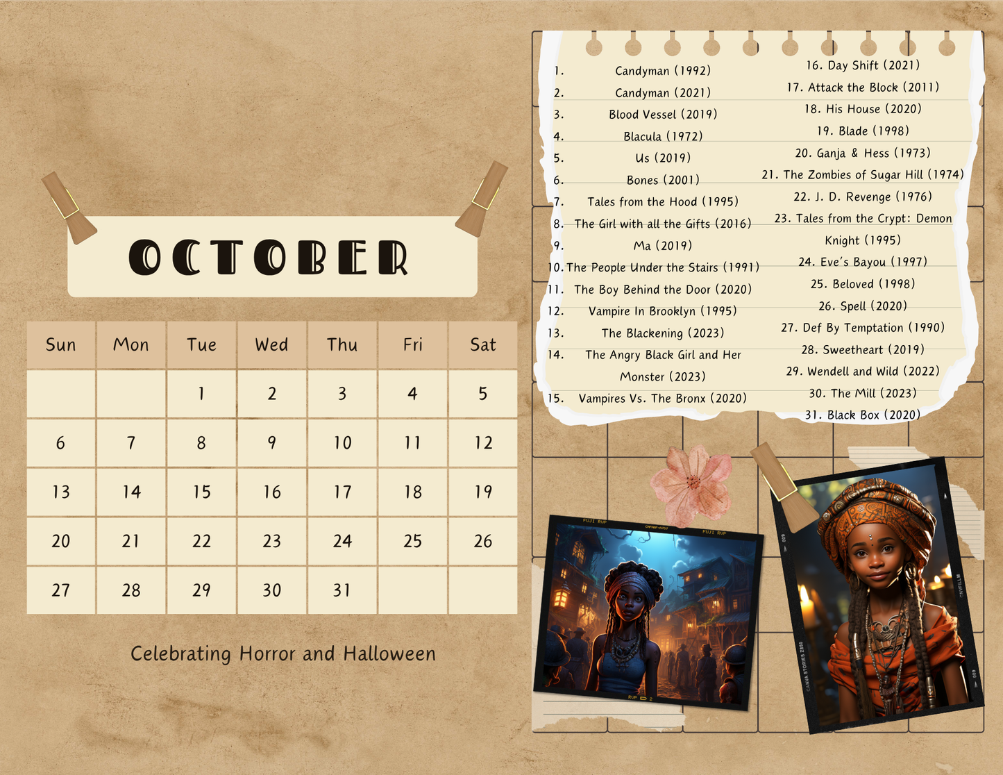 DIGITAL PRINT ONLY: 2024 Leap into Black Cinema Special Edition Wall Calendar