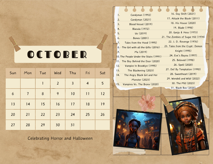 DIGITAL PRINT ONLY: 2024 Leap into Black Cinema Special Edition Wall Calendar