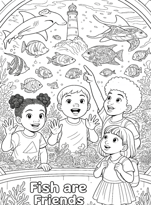 Eco Centric Art Party Coloring Pages
