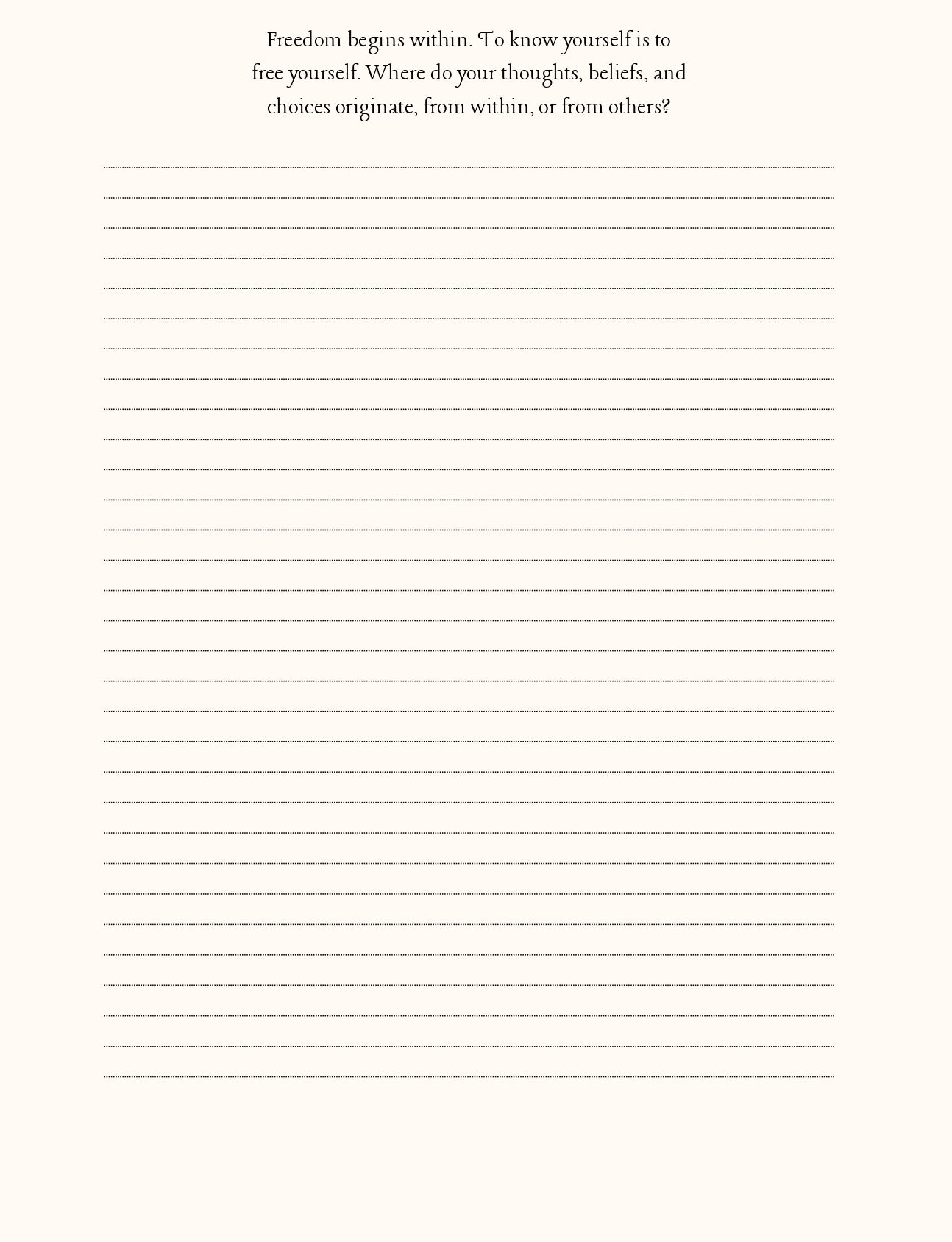 The Art of Freedom:  Journal for Cultivating Your Voice, Power, and Peace