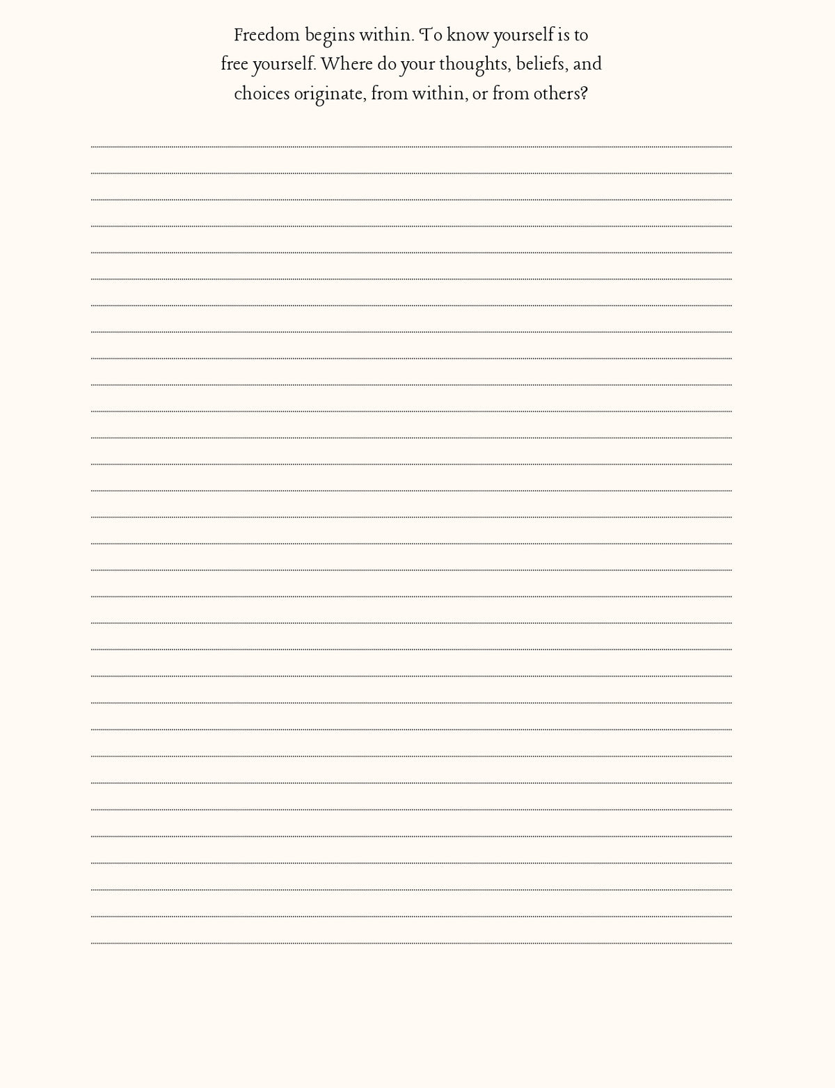 The Art of Freedom:  Journal for Cultivating Your Voice, Power, and Peace
