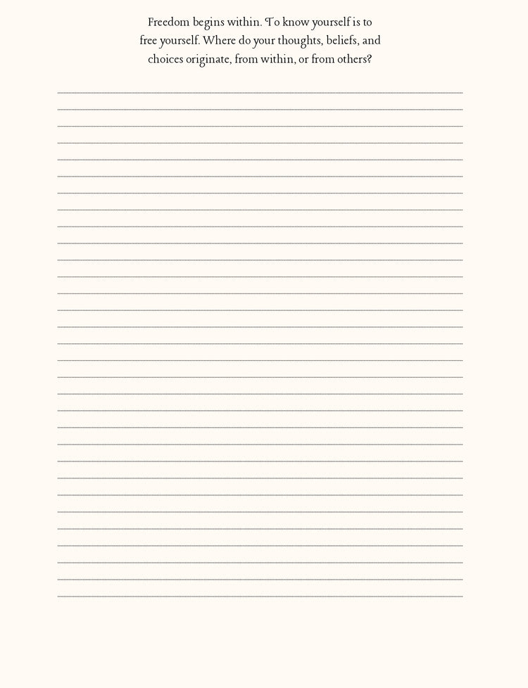 The Art of Freedom:  Journal for Cultivating Your Voice, Power, and Peace