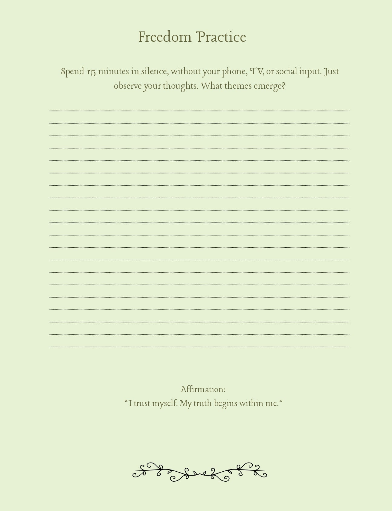 The Art of Freedom:  Journal for Cultivating Your Voice, Power, and Peace