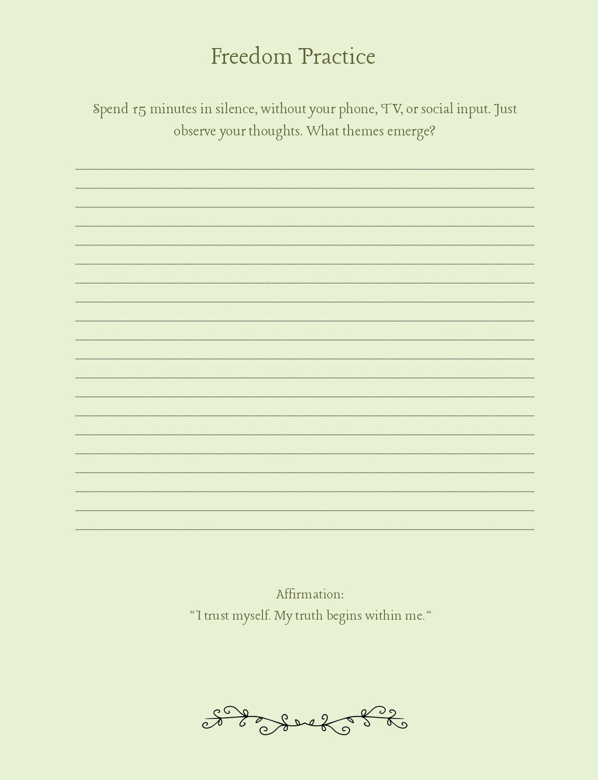 The Art of Freedom:  Journal for Cultivating Your Voice, Power, and Peace