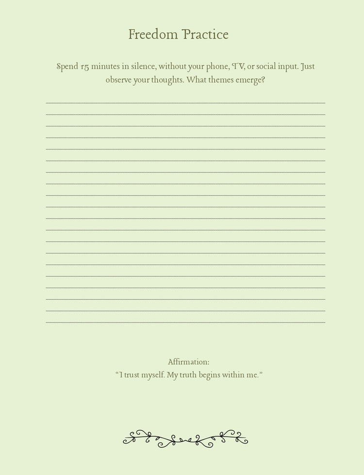 The Art of Freedom:  Journal for Cultivating Your Voice, Power, and Peace