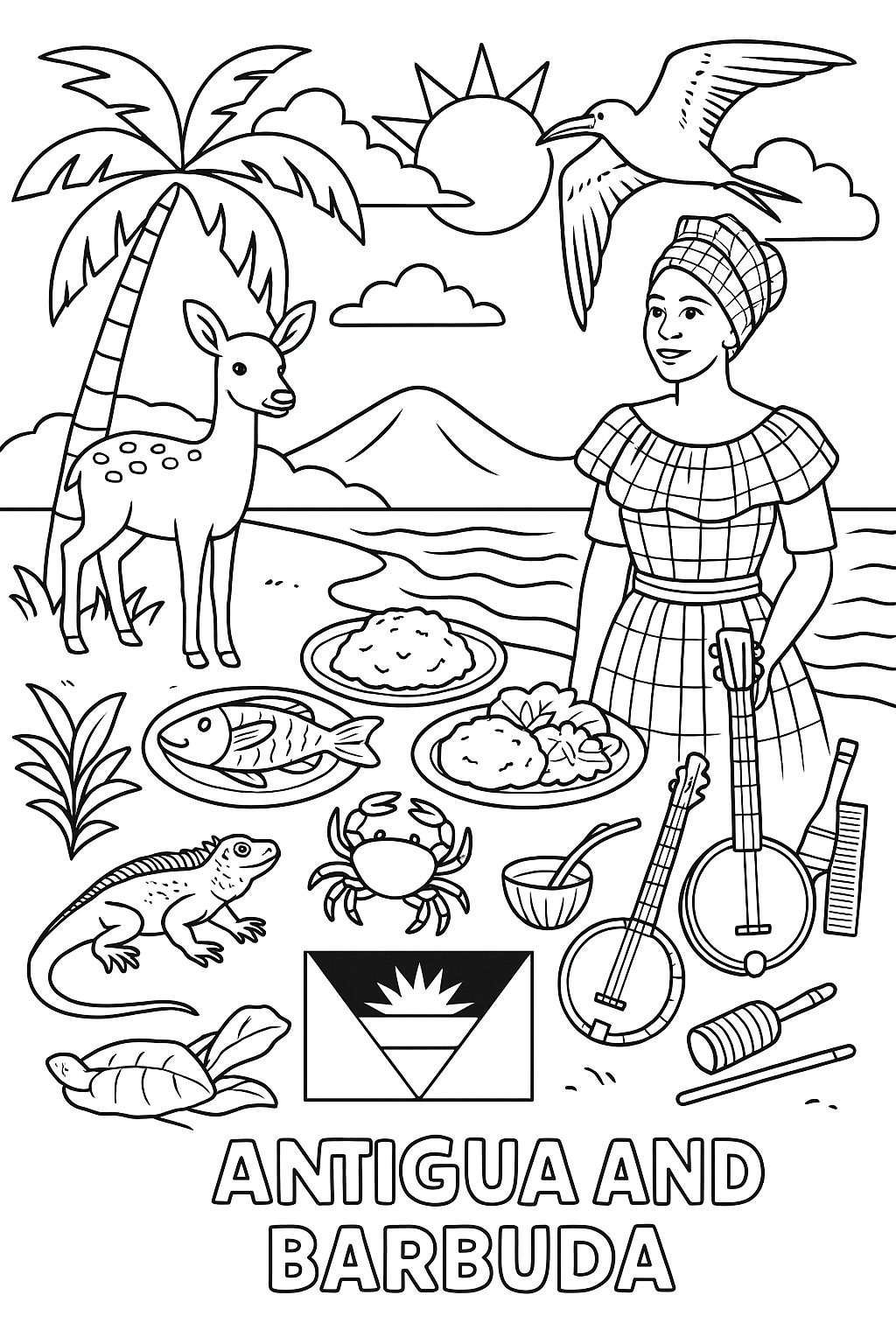 FREE Caribbean Heritage Coloring Pages
