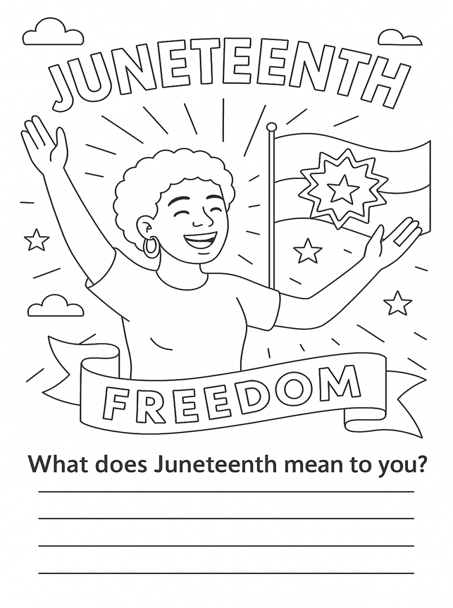 FREE Juneteenth Coloring Pages