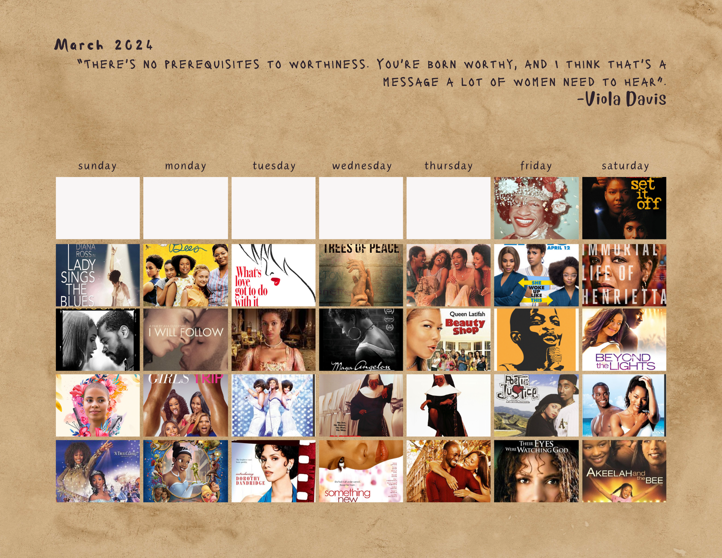 DIGITAL PRINT ONLY: 2024 Leap into Black Cinema Special Edition Wall Calendar