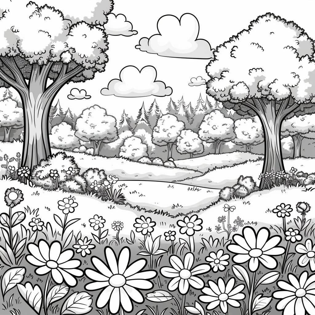 FREE Landscape Coloring Pages