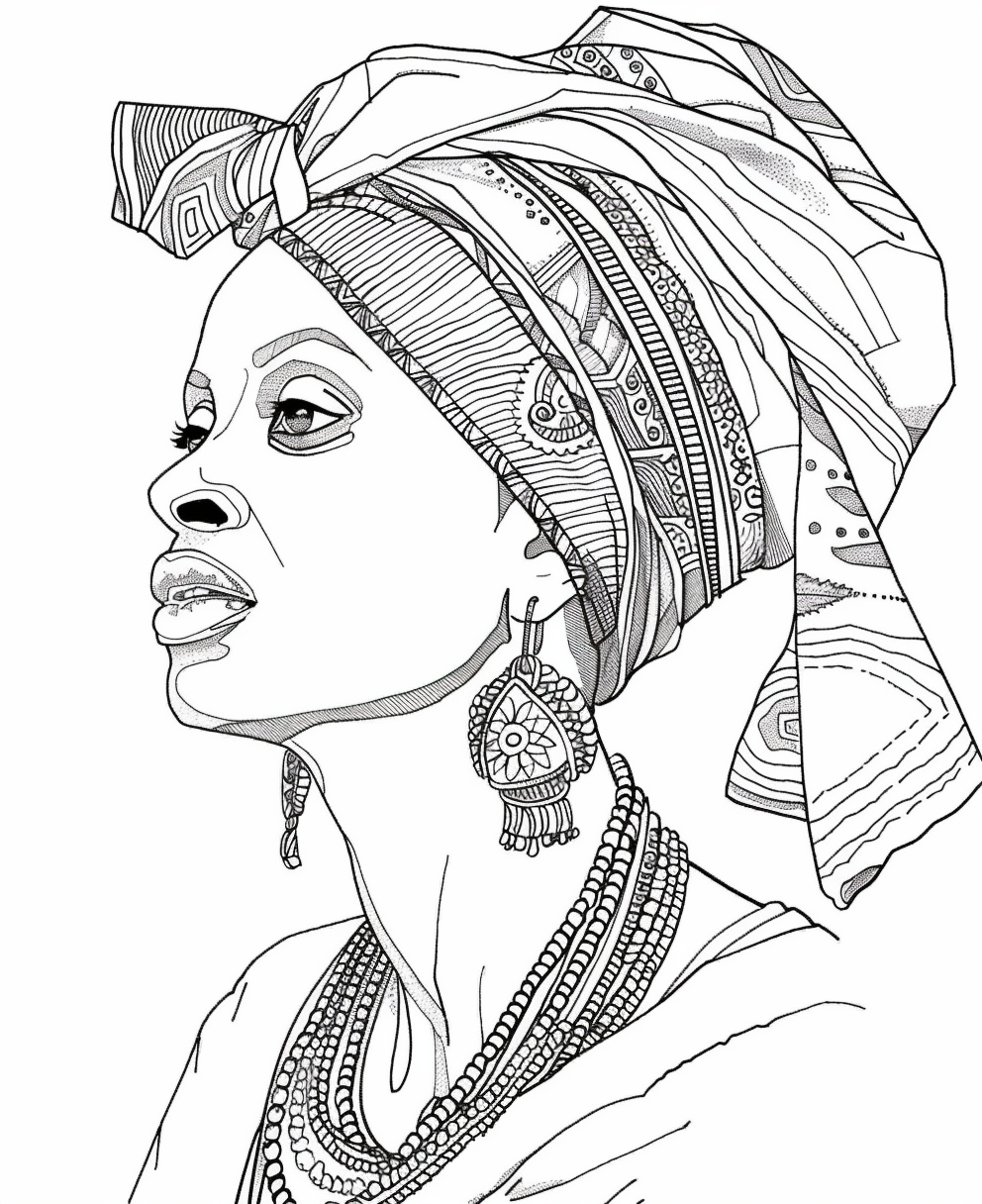 Free Afrocentric Coloring Pages