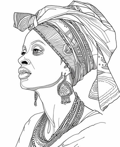 Free Afrocentric Coloring Pages