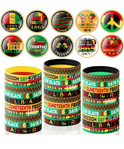 Juneteenth Bracelets or Pins
