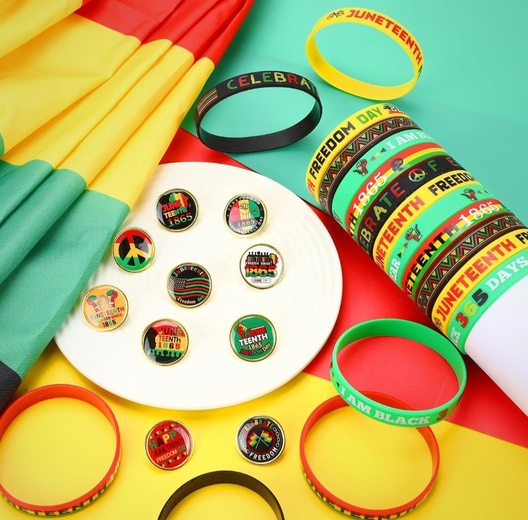 Juneteenth Bracelets or Pins
